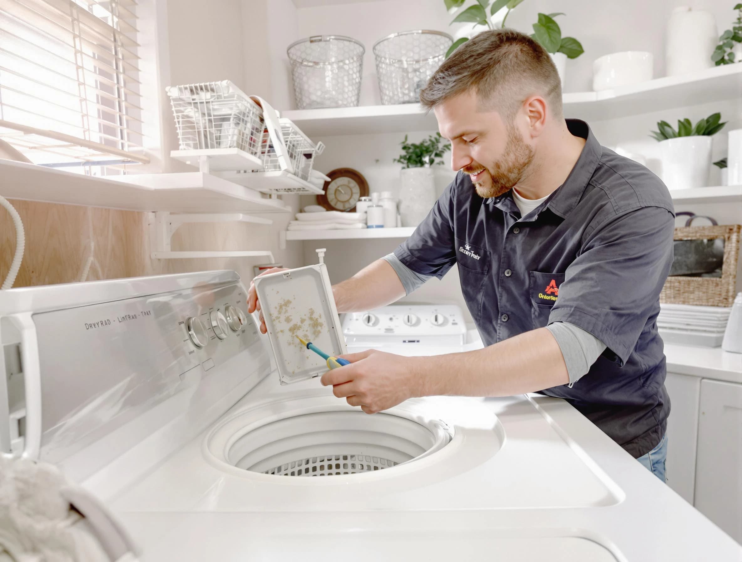 Cleaning Dryer Lint Trap in Tempe