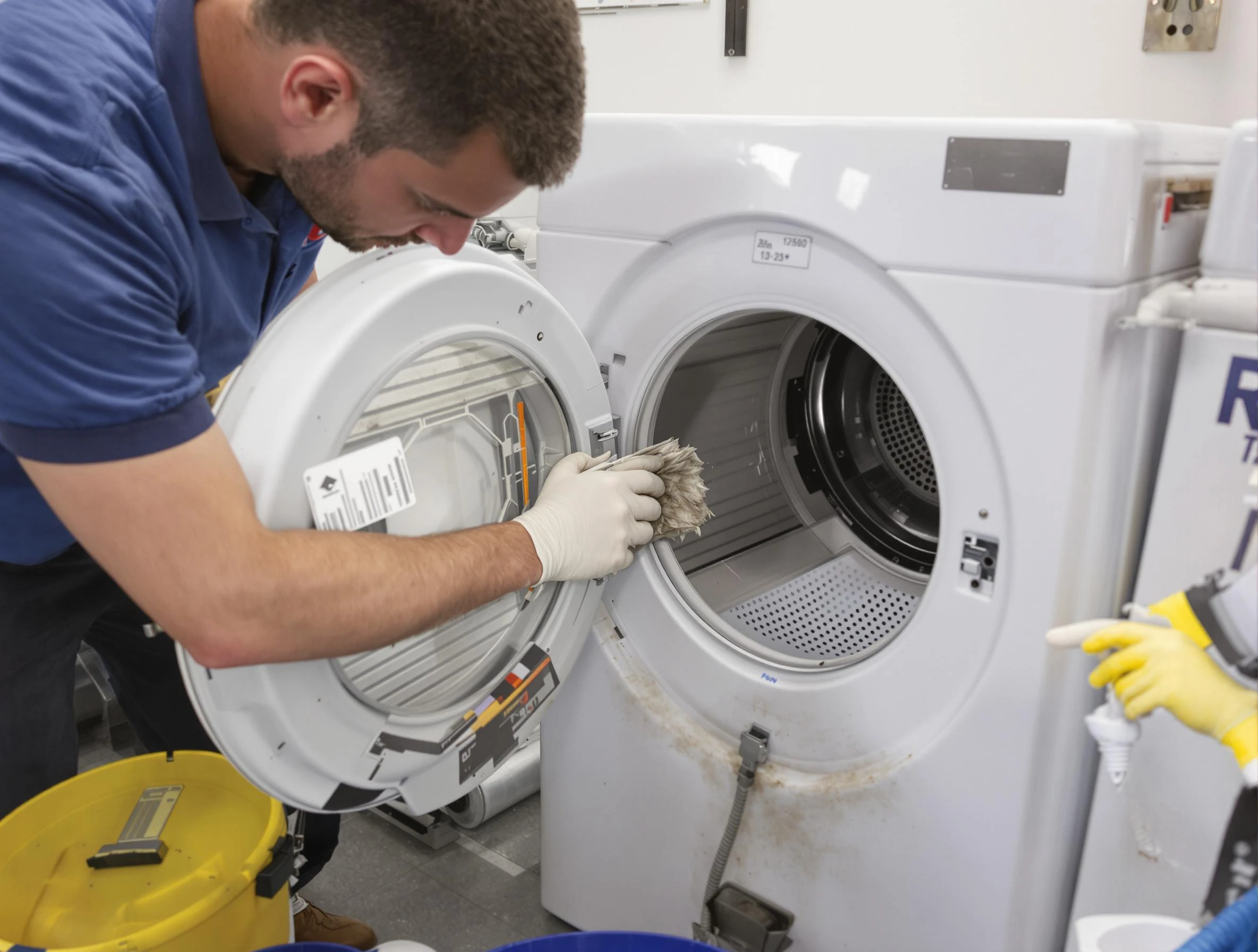 Tempe Dryer Vent Cleaning specialist performing detailed lint trap cleaning service in Tempe