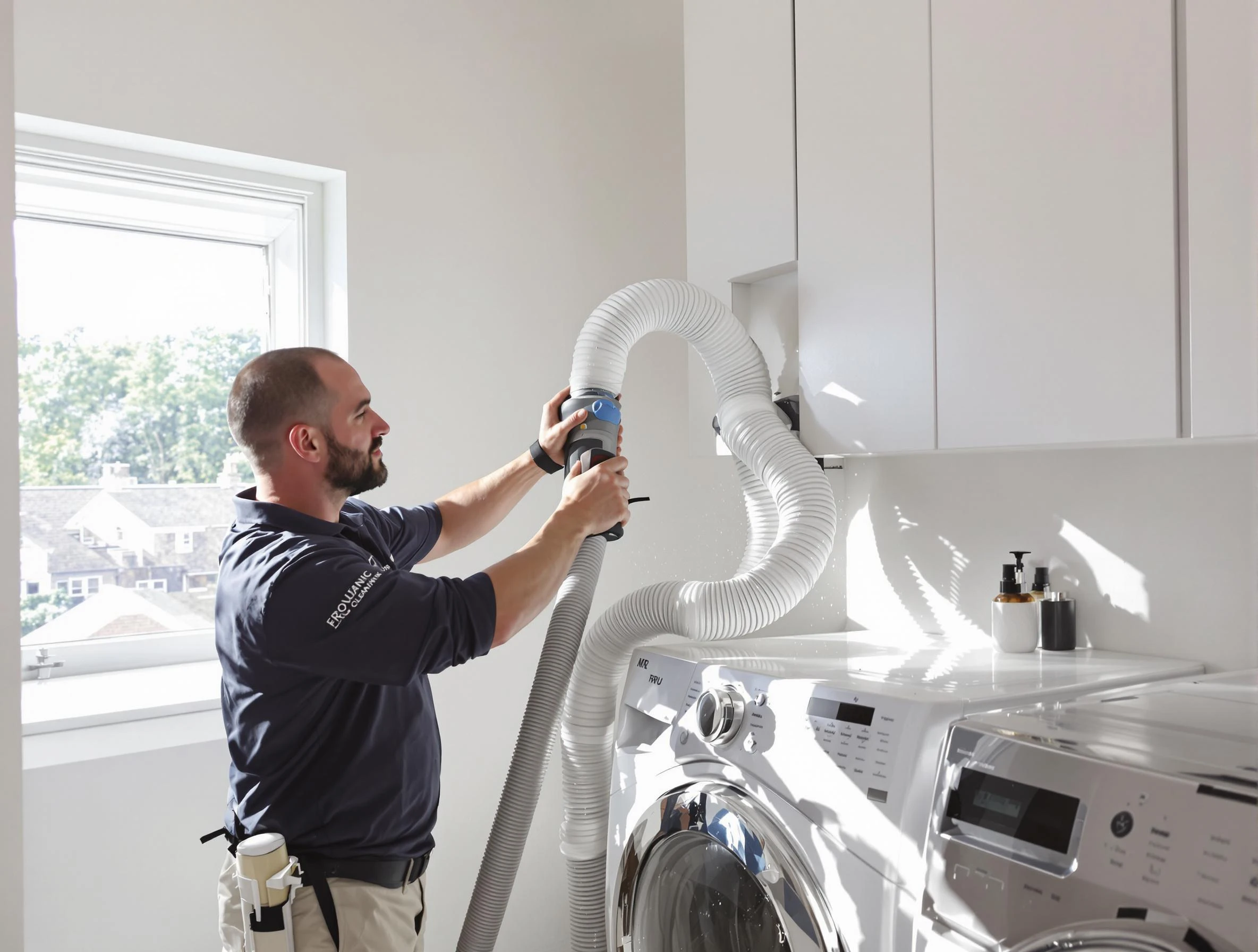 Certified Tempe Dryer Vent Cleaning technician performing dryer vent cleaning in Tempe