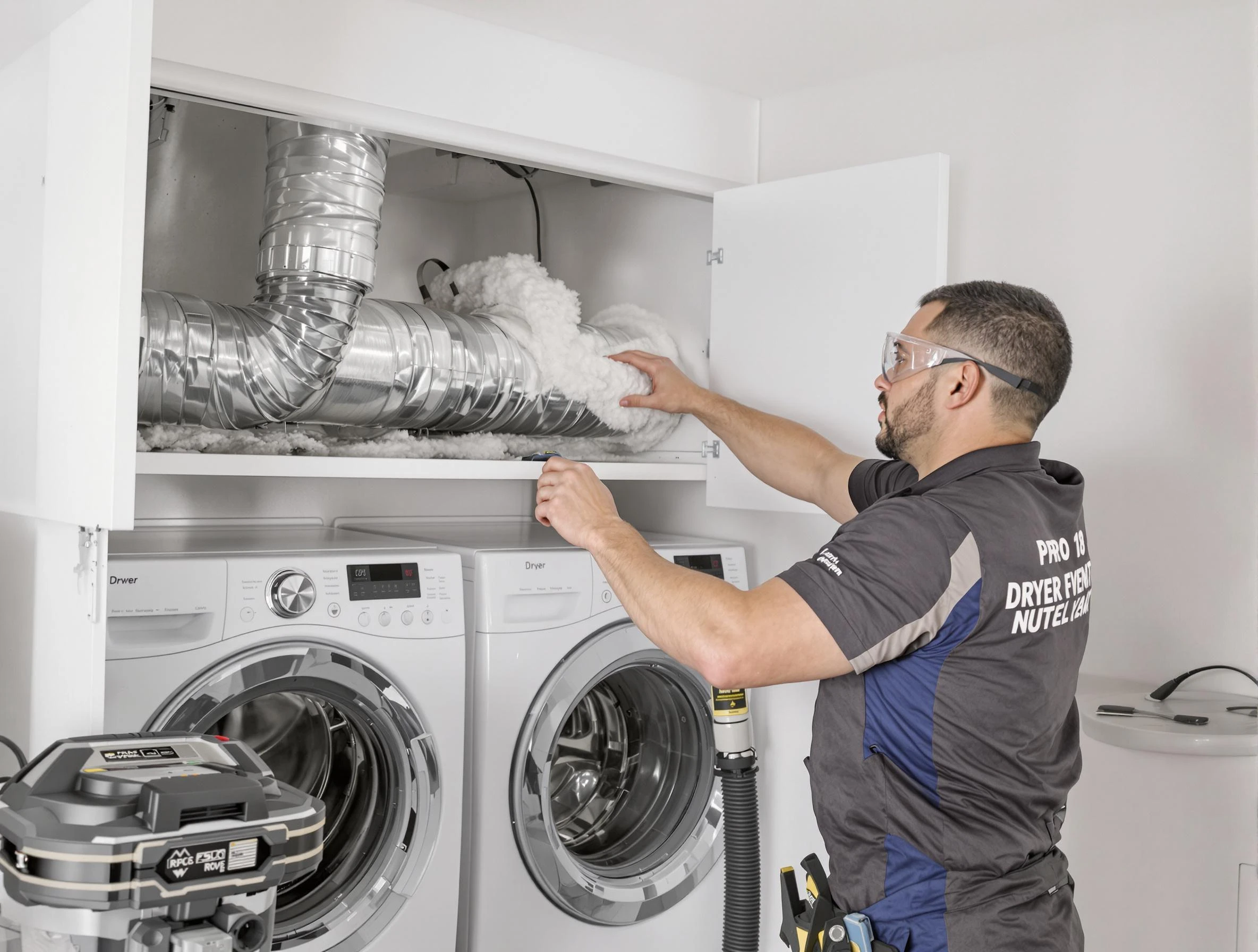 Tempe Dryer Vent Cleaning certified technician performing specialized gas dryer vent cleaning in Tempe
